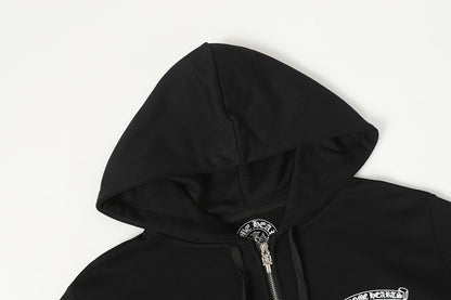 Chrome Hearts Graphic Zip-Up Hoodie