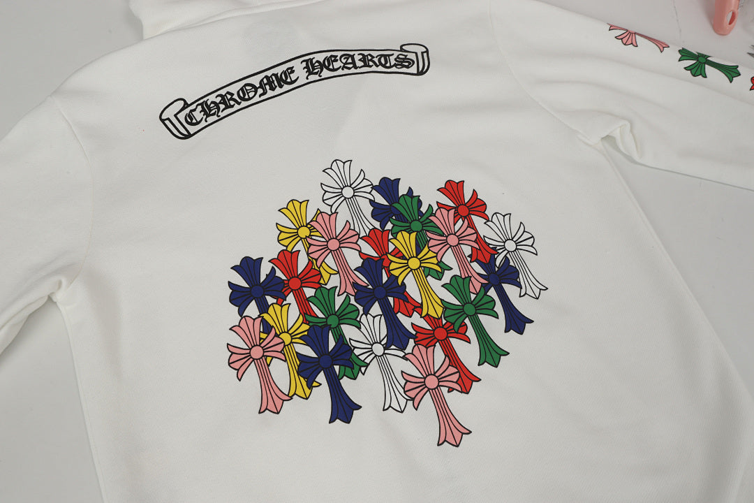 Chrome Hearts Graphic Zip-Up Hoodie