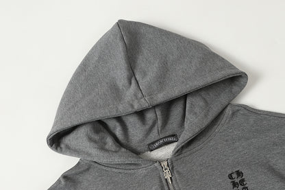 Chrome Hearts Graphic Zip-Up Hoodie