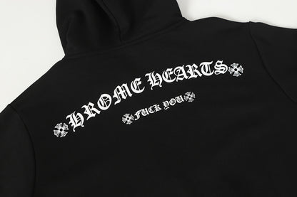 Chrome Hearts Graphic Zip-Up Hoodie