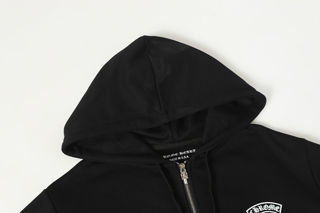 Chrome Hearts Graphic Zip-Up Hoodie