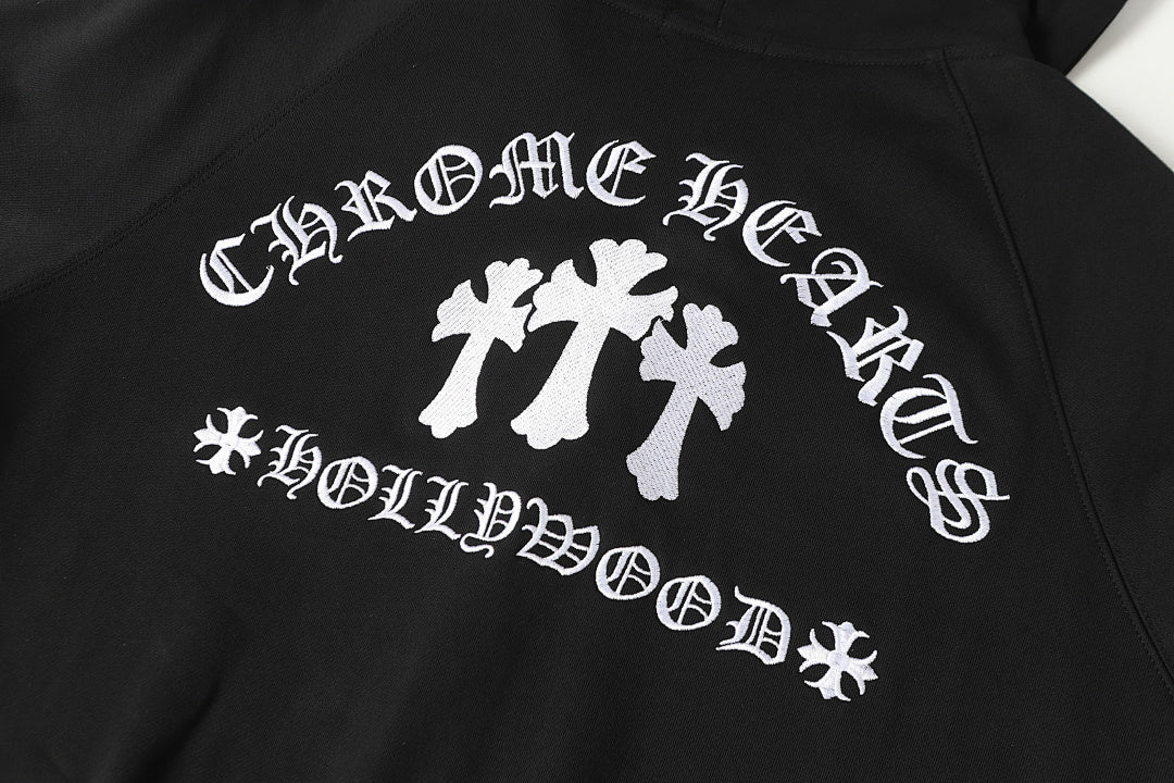 Chrome Hearts Graphic Zip-Up Hoodie