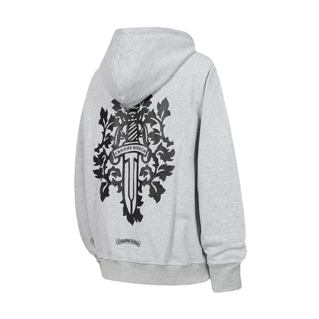 Chrome Hearts Graphic Zip-Up Hoodie