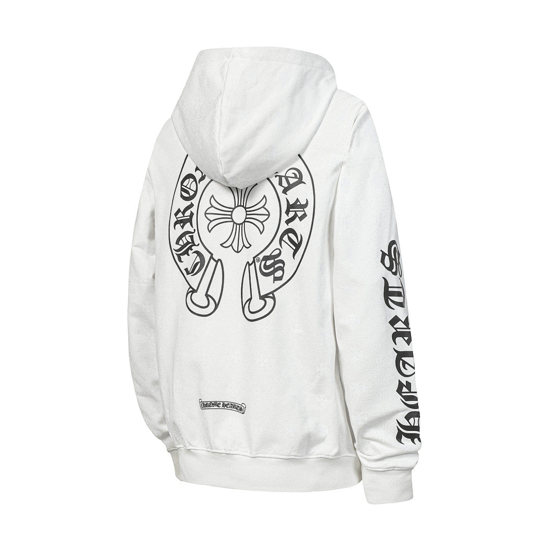 Chrome Hearts Graphic Zip-Up Hoodie