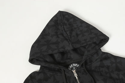 Chrome Hearts Graphic Zip-Up Hoodie
