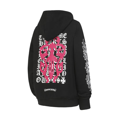 Chrome Hearts Graphic Zip-Up Hoodie