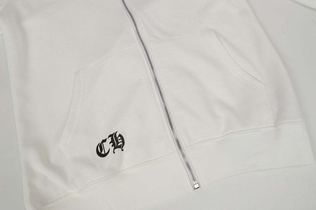 Chrome Hearts Graphic Zip-Up Hoodie