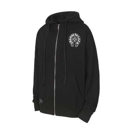 Chrome Hearts Graphic Zip-Up Hoodie