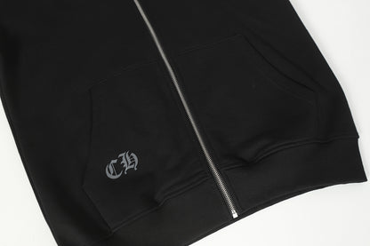 Chrome Hearts Graphic Zip-Up Hoodie