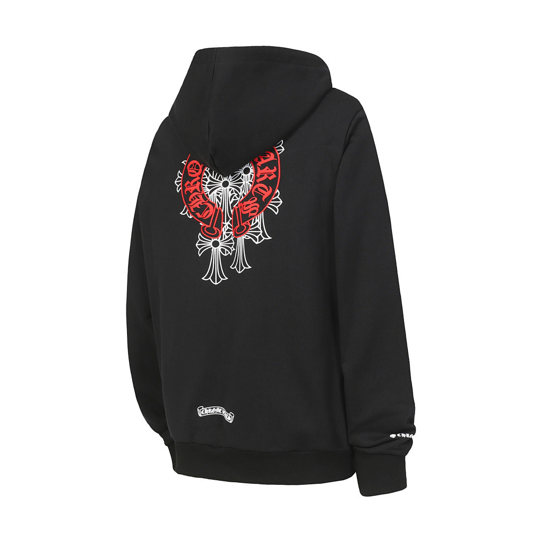 Chrome Hearts Graphic Zip-Up Hoodie