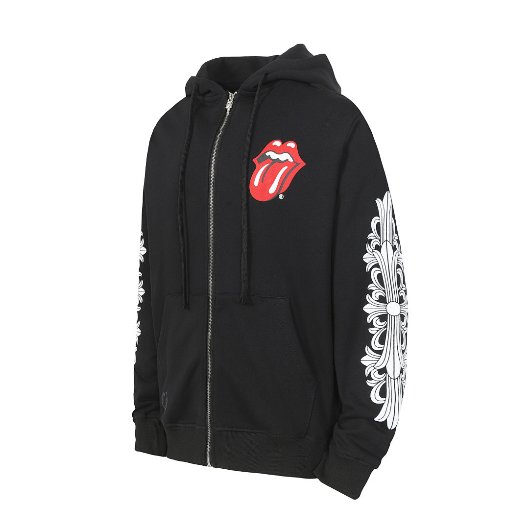 Chrome Hearts Graphic Zip-Up Hoodie