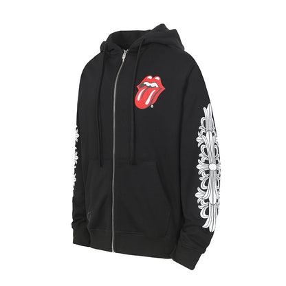 Chrome Hearts Graphic Zip-Up Hoodie