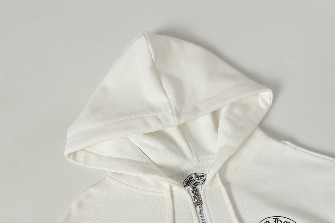 Chrome Hearts Graphic Zip-Up Hoodie