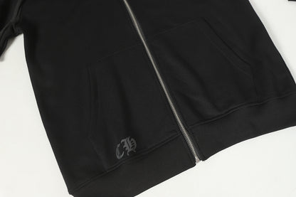 Chrome Hearts Graphic Zip-Up Hoodie