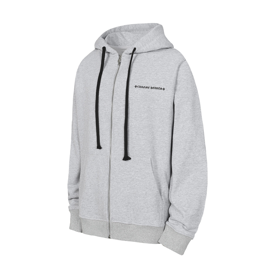 Chrome Hearts Graphic Zip-Up Hoodie