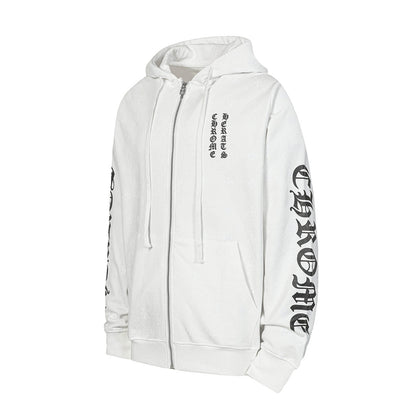 Chrome Hearts Graphic Zip-Up Hoodie