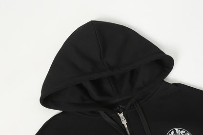 Chrome Hearts Graphic Zip-Up Hoodie