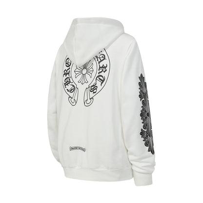 Chrome Hearts Graphic Zip-Up Hoodie
