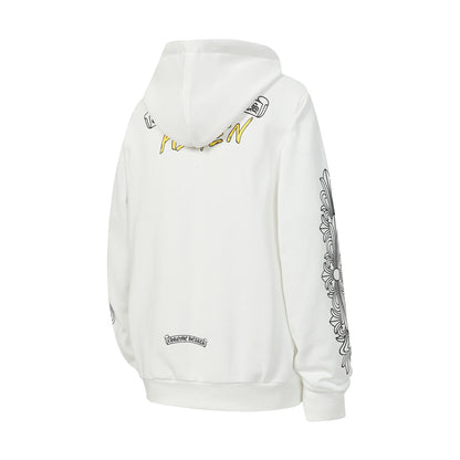 Chrome Hearts Graphic Zip-Up Hoodie
