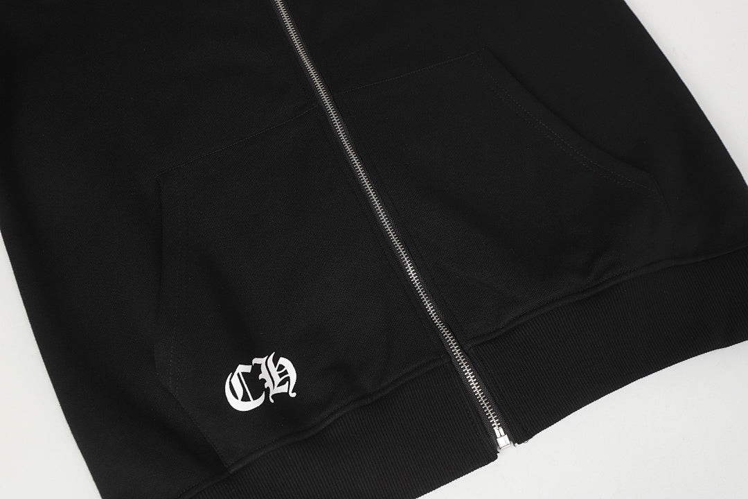 Chrome Hearts Graphic Zip-Up Hoodie