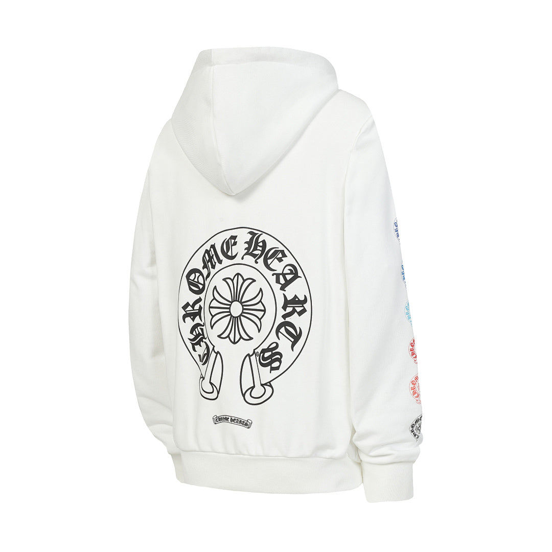 Chrome Hearts Graphic Zip-Up Hoodie