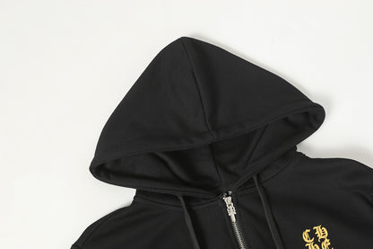Chrome Hearts Graphic Zip-Up Hoodie