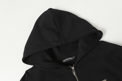 Chrome Hearts Graphic Zip-Up Hoodie