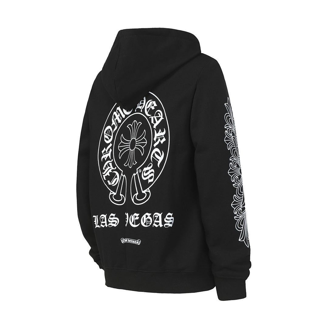 Chrome Hearts Graphic Zip-Up Hoodie