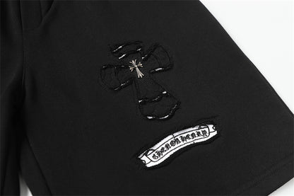 Chrome Hearts Distressed Cotton Shorts | Luxury Streetwear