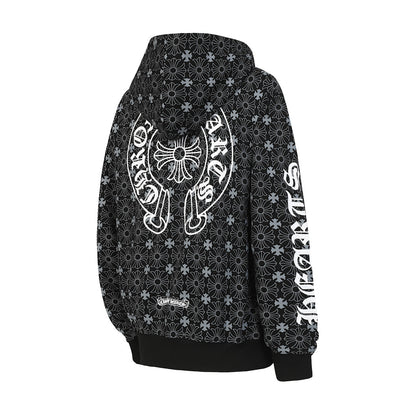 Chrome Hearts Graphic Zip-Up Hoodie