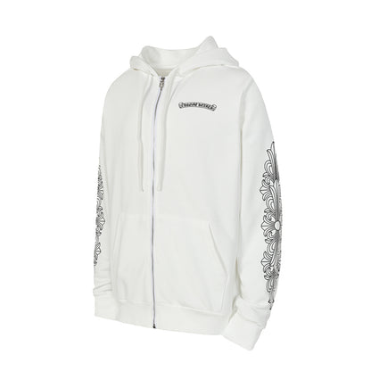 Chrome Hearts Graphic Zip-Up Hoodie