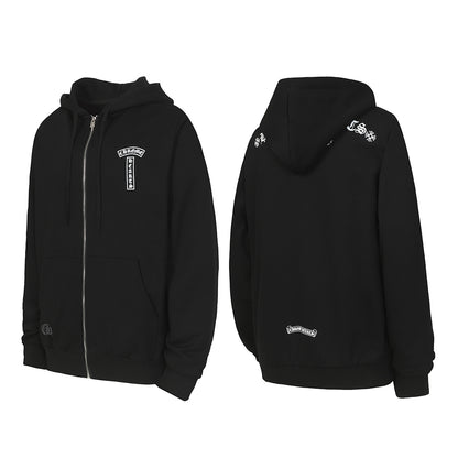 Chrome Hearts Graphic Zip-Up Hoodie