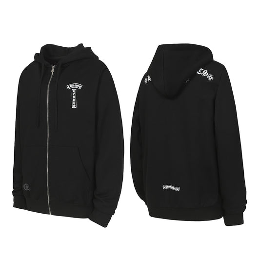 Chrome Hearts Graphic Zip-Up Hoodie
