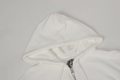 Chrome Hearts Graphic Zip-Up Hoodie