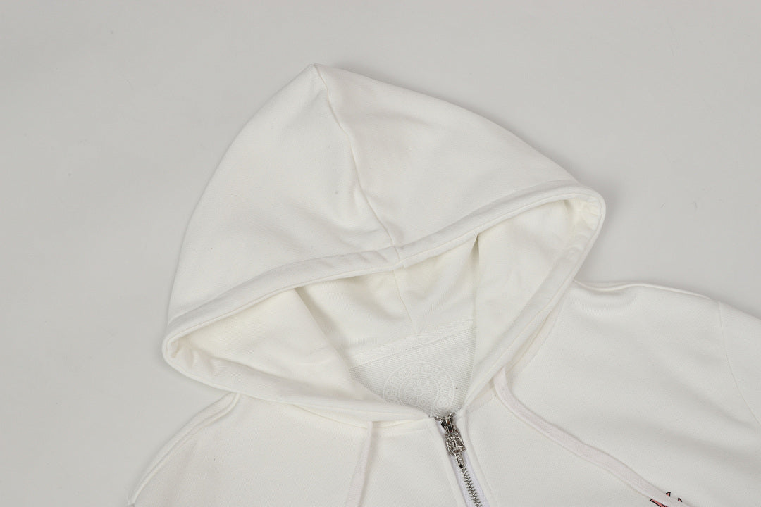 Chrome Hearts Graphic Zip-Up Hoodie