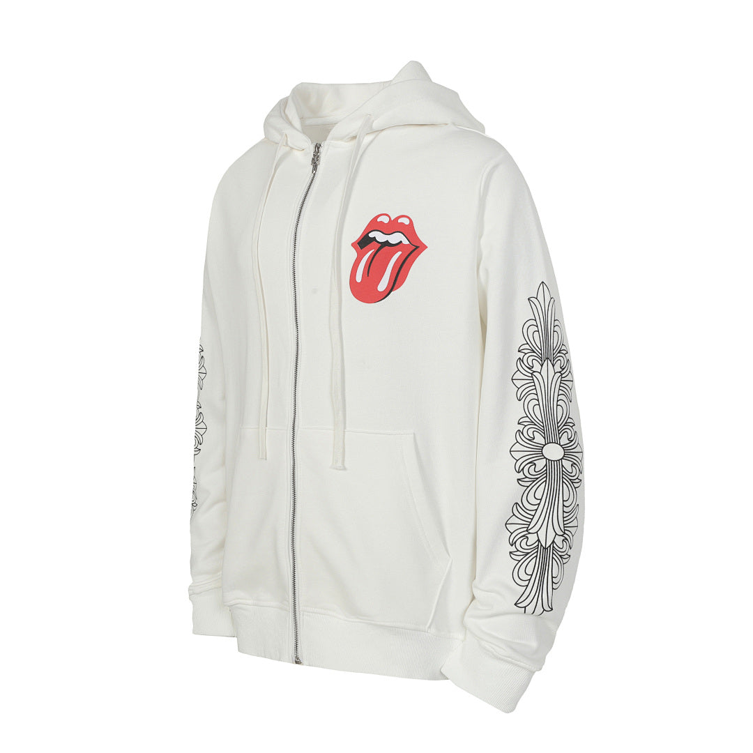 Chrome Hearts Graphic Zip-Up Hoodie
