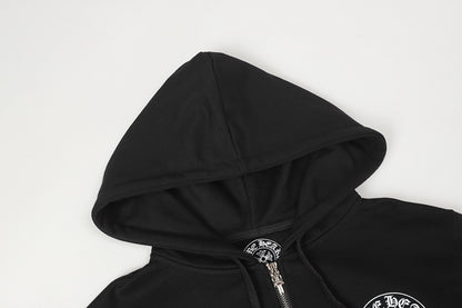 Chrome Hearts Graphic Zip-Up Hoodie