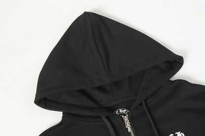 Chrome Hearts Graphic Zip-Up Hoodie