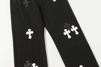 Chrome Hearts Distressed Denim Jeans | Stretch Tapered Fit