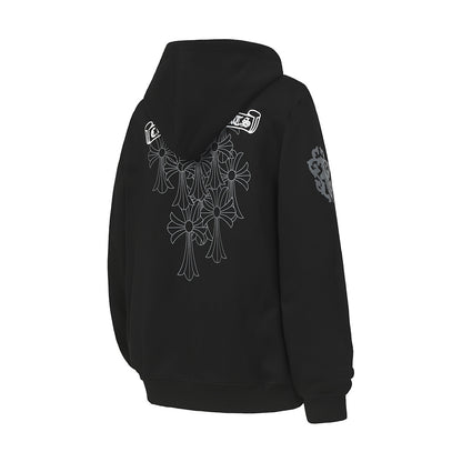 Chrome Hearts Graphic Zip-Up Hoodie