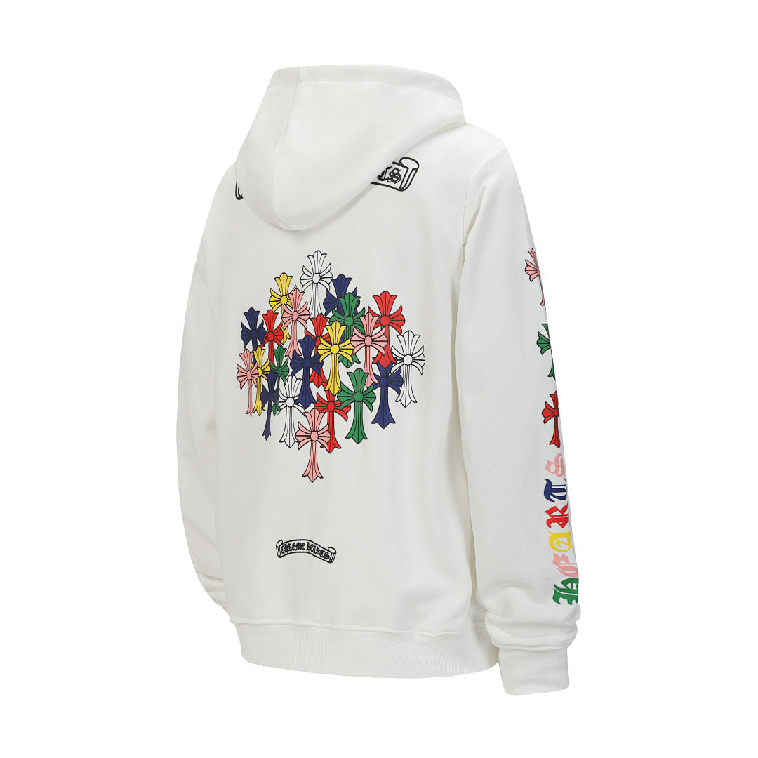 Chrome Hearts Graphic Zip-Up Hoodie