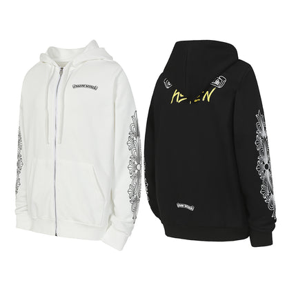 Chrome Hearts Graphic Zip-Up Hoodie