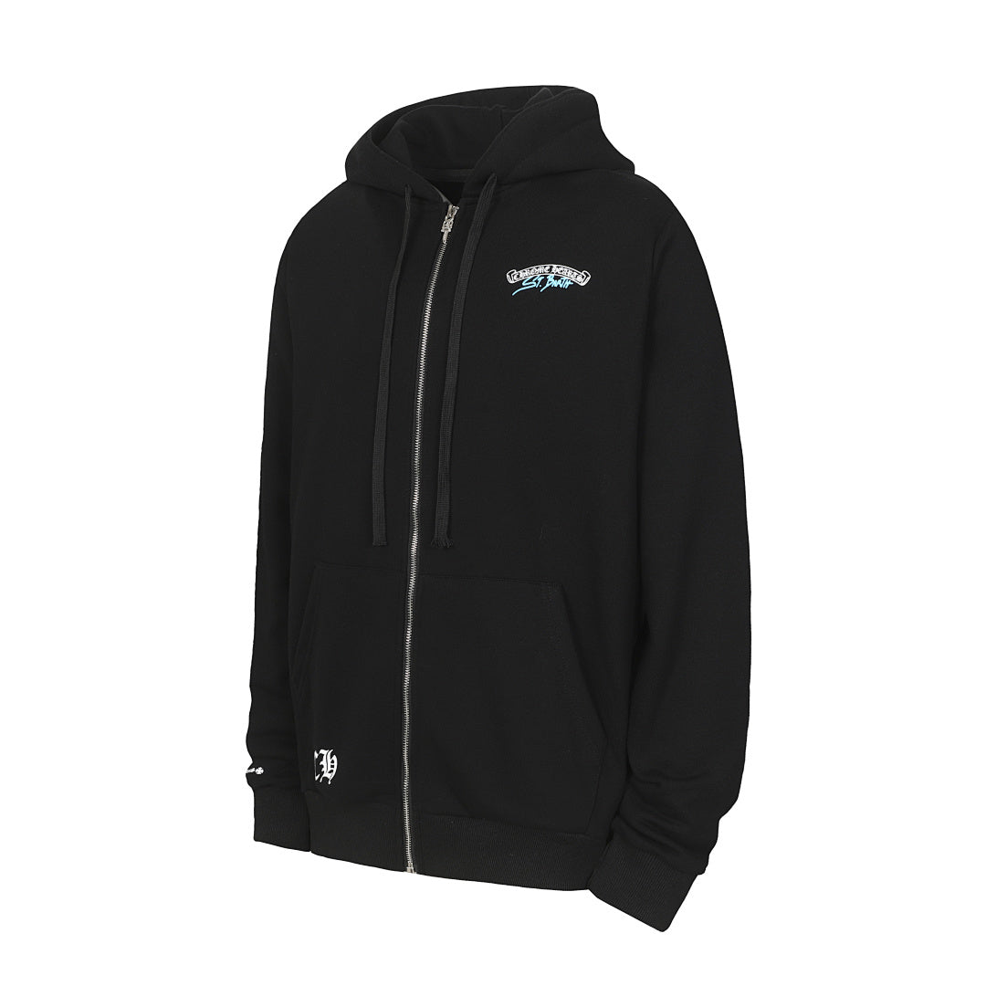 Chrome Hearts Graphic Zip-Up Hoodie