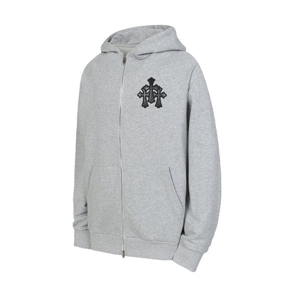 Chrome Hearts Graphic Zip-Up Hoodie