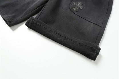 Chrome Hearts Distressed Cotton Shorts | Luxury Streetwear