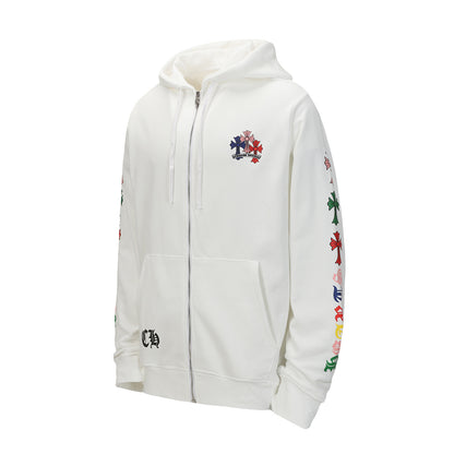 Chrome Hearts Graphic Zip-Up Hoodie
