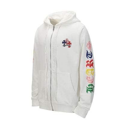 Chrome Hearts Graphic Zip-Up Hoodie