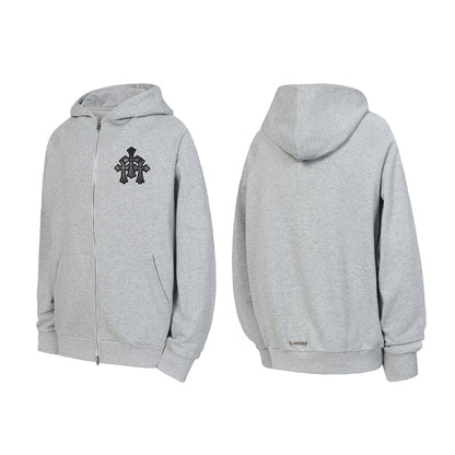 Chrome Hearts Graphic Zip-Up Hoodie