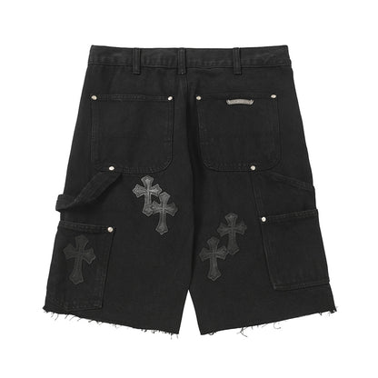 Chrome Hearts Distressed Denim Jeans | Stretch Tapered Fit