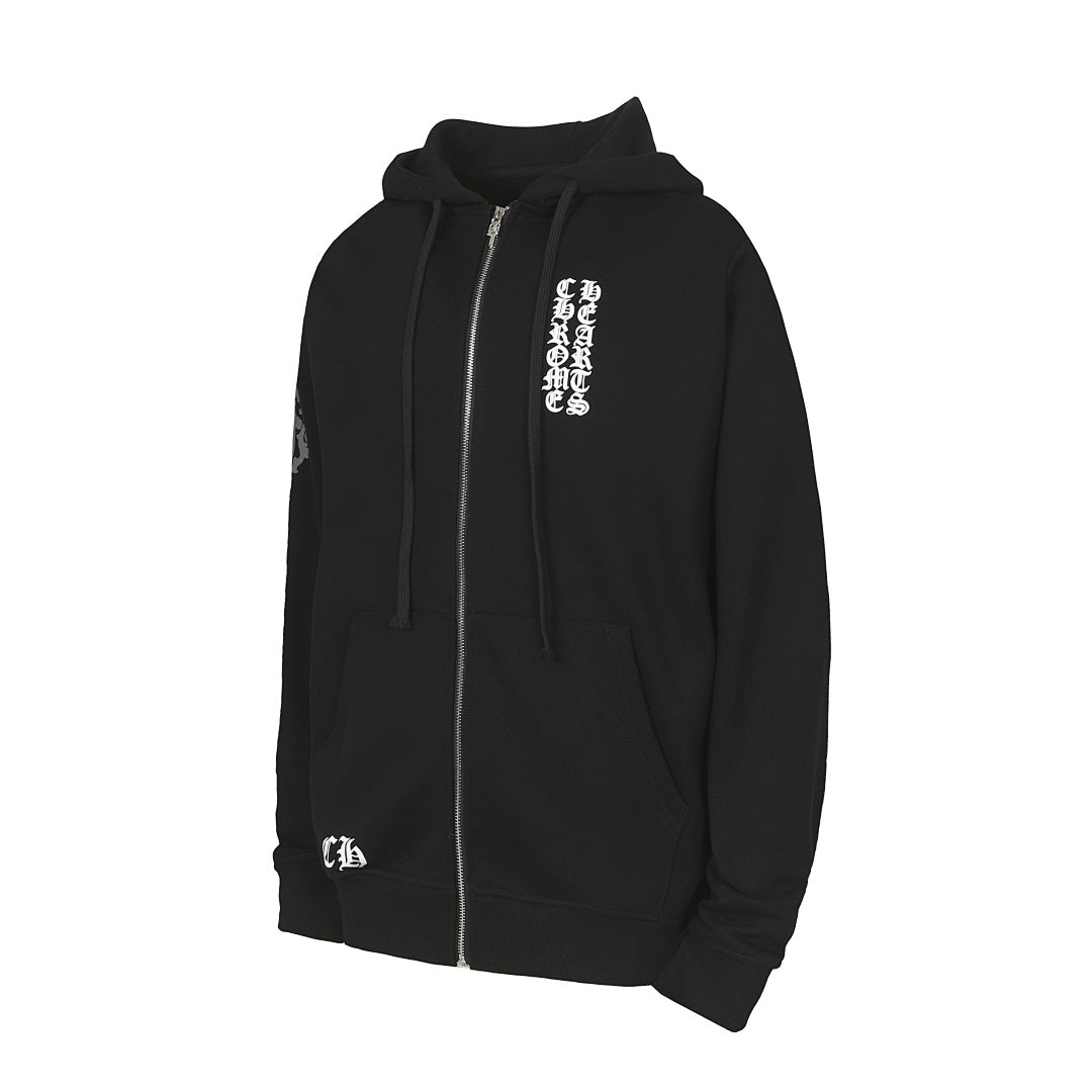 Chrome Hearts Graphic Zip-Up Hoodie